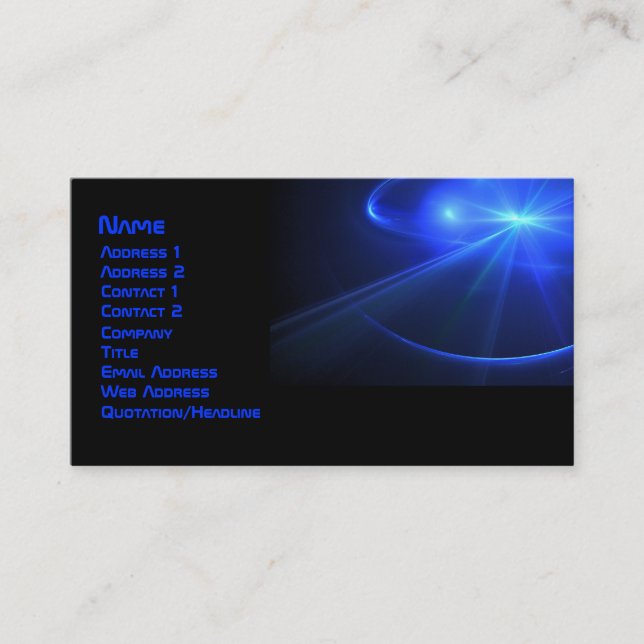Blue Star Business Card (Front)