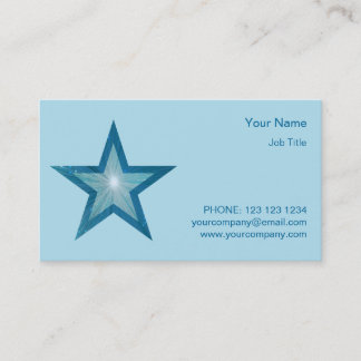 Blue Star business card side star pale blue