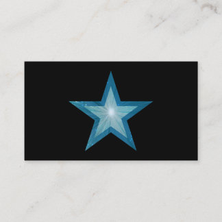 Blue Star business card template black