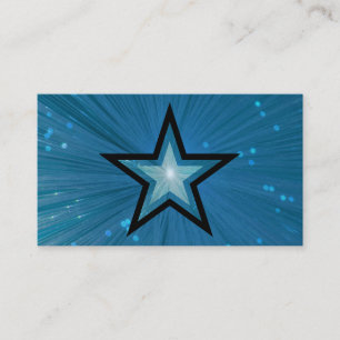 Blue Star business card template black back