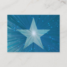 Blue Star business card template chubby