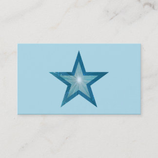 Blue Star business card template pale blue