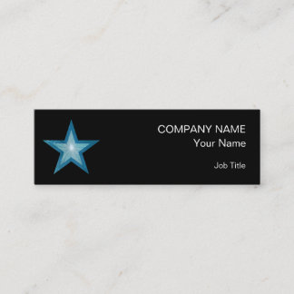 Blue Star business card template skinny black