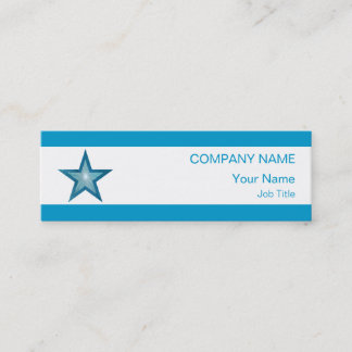 Blue Star business card white stripe skinny