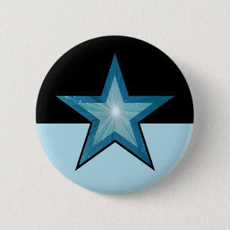 Blue Star button black pale blue