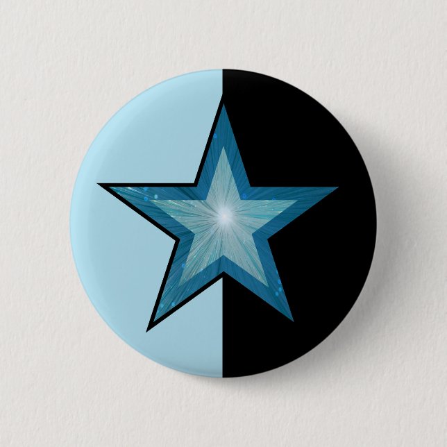 Blue Star button pale blue black (Front)