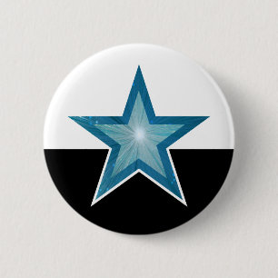 Blue Star button white black