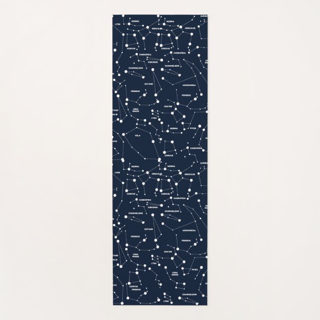 Blue Star Constellations Yoga Mat (Front)