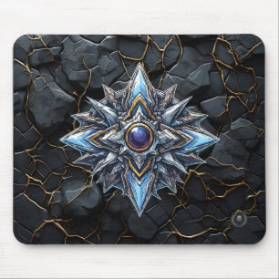 Blue Star Core Gaming Emblem Mouse Pad
