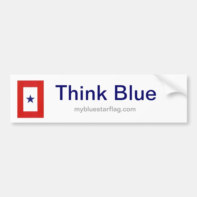 Blue Star Flag bumper sticker (Front)