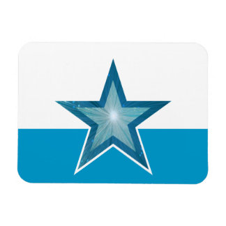 Blue Star flexible magnet white blue