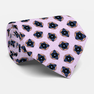 Blue Star Flowers On Lilac Tie