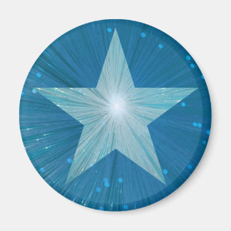 Blue Star fridge magnet round