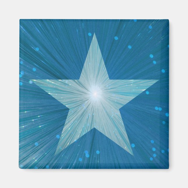 Blue Star fridge magnet square (Front)