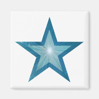 Blue Star fridge magnet square white