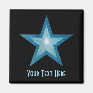 Blue Star fridge 'Your Text' magnet square black