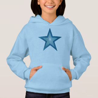 Blue Star girl's hoodie blue