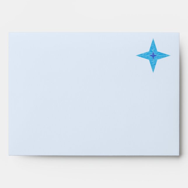 Blue Star Greeting Card Envelope (Front)
