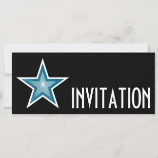 Blue Star 'INVITATION' black long Invitation