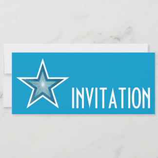 Blue Star 'INVITATION' blue long Invitation