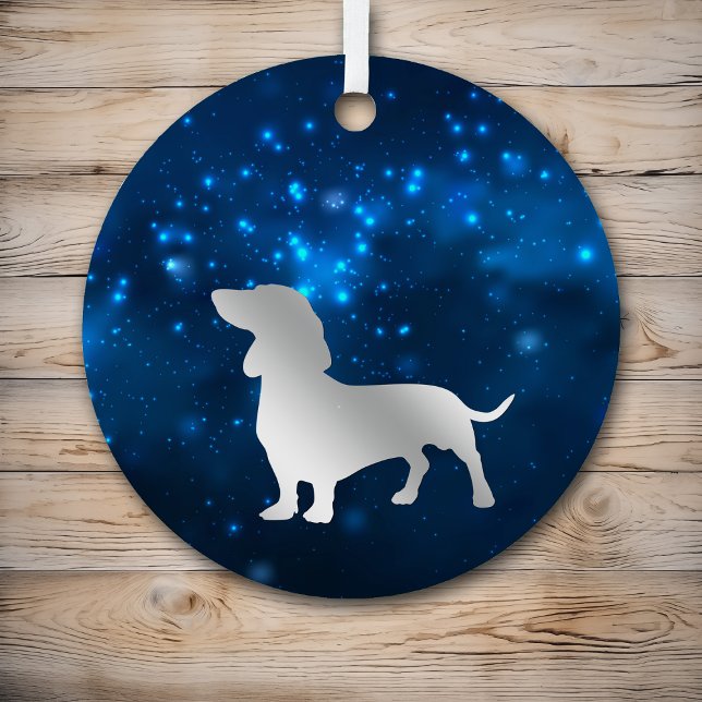 Blue Star Lights Dachshund Dog Christmas Metal Tree Decoration (Creator Uploaded)