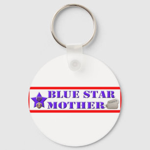 Blue Star Mother Key Ring