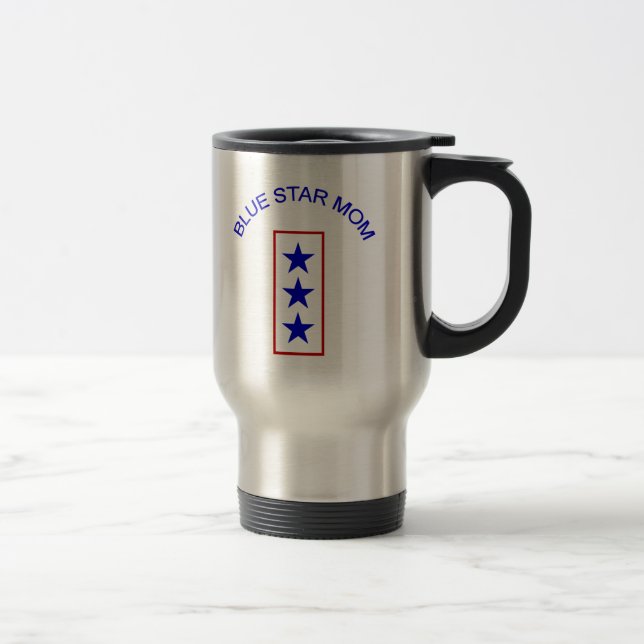 Blue Star Mum 3 Travel Mug (Right)