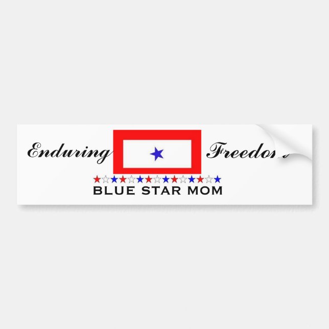 Blue Star Mum Bumper Sticker (Front)