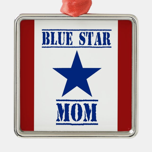 Blue Star Mum Military Metal Tree Decoration (Front)
