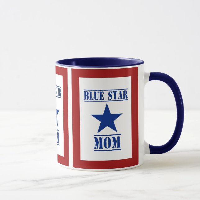 Blue Star Mum Military Mug (Right)