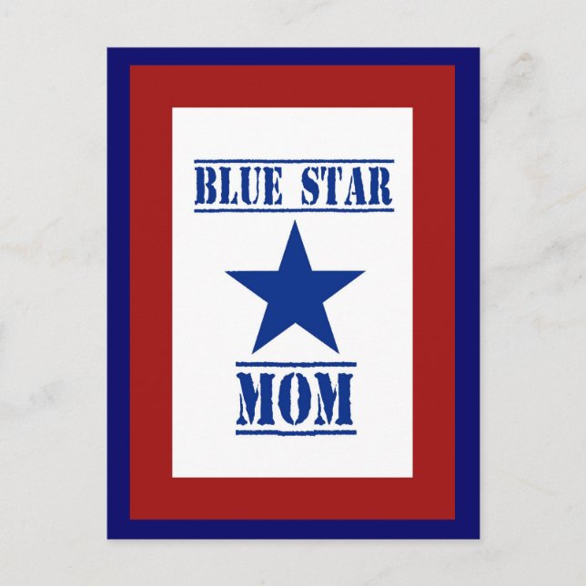 Blue Star Mum Military Postcard (Front)