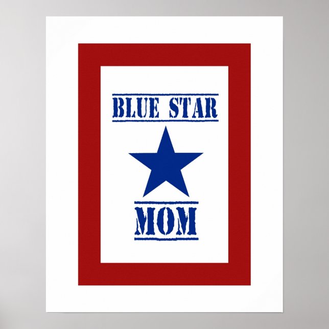 Blue Star Mum Military Poster (Front)