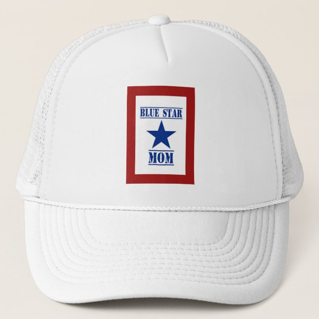 Blue Star Mum Military Trucker Hat (Front)