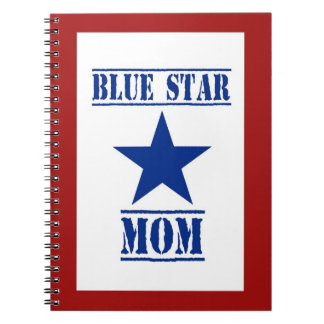 Blue Star Mum Patriotic Military Notebook