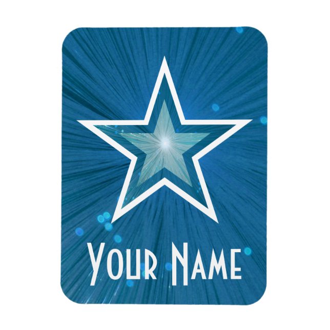Blue Star 'Name' flexible magnet (Vertical)
