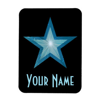 Blue Star 'Name' flexible magnet black