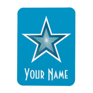 Blue Star 'Name' flexible magnet blue