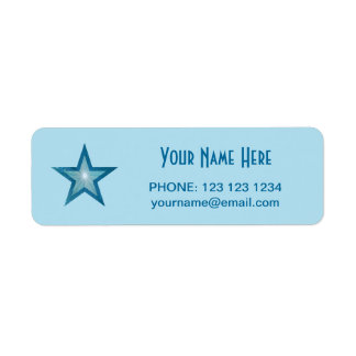 Blue Star 'Name' text small pale blue