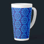 Blue Star Of David Hanukkah Latte Mug<br><div class="desc">*Customise by resizing tiled image.</div>