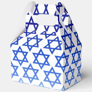 Blue Star of David Happy Hanukkah Favour Box
