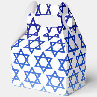 Blue Star of David Happy Hanukkah Favour Box