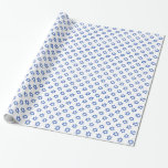 Blue Star of David on White Wrapping Paper<br><div class="desc">Wrapping paper with a blue Star of David (Magen David) pattern on a white background. Customisable. Perfect for Jewish holidays and occasions including Hanukkah (Chanukah),  Bar Mitzvah,  or Bat Mitzvah.</div>