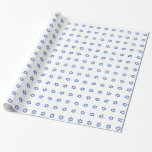 Blue Star of David on White Wrapping Paper<br><div class="desc">Wrapping paper with a blue Star of David (Magen David) pattern on a white background. Customisable. Perfect for Jewish holidays and occasions including Hanukkah (Chanukah),  Bar Mitzvah,  or Bat Mitzvah.</div>
