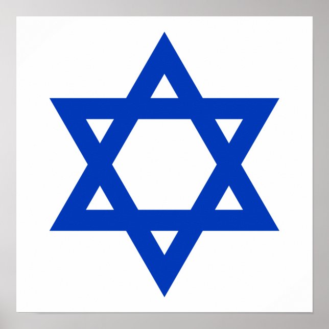 Blue Star of David Poster (Front)