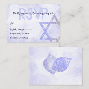 Blue Star of David RSVP Card
