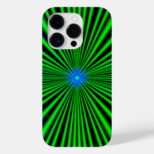 Blue Star on green Light Case-Mate iPhone 14 Pro Case