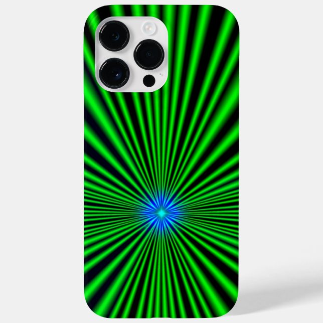 Blue Star on green Light Case-Mate iPhone Case (Back)