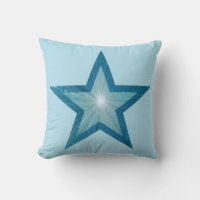 Blue Star printed square pale blue