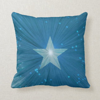 Blue Star printed throw pillow square
