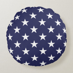 Blue Star Round Cushion